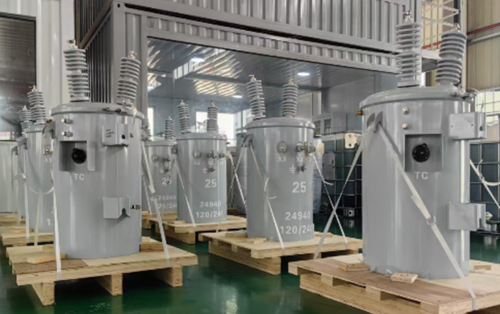 Cylindrical single-phase transformer